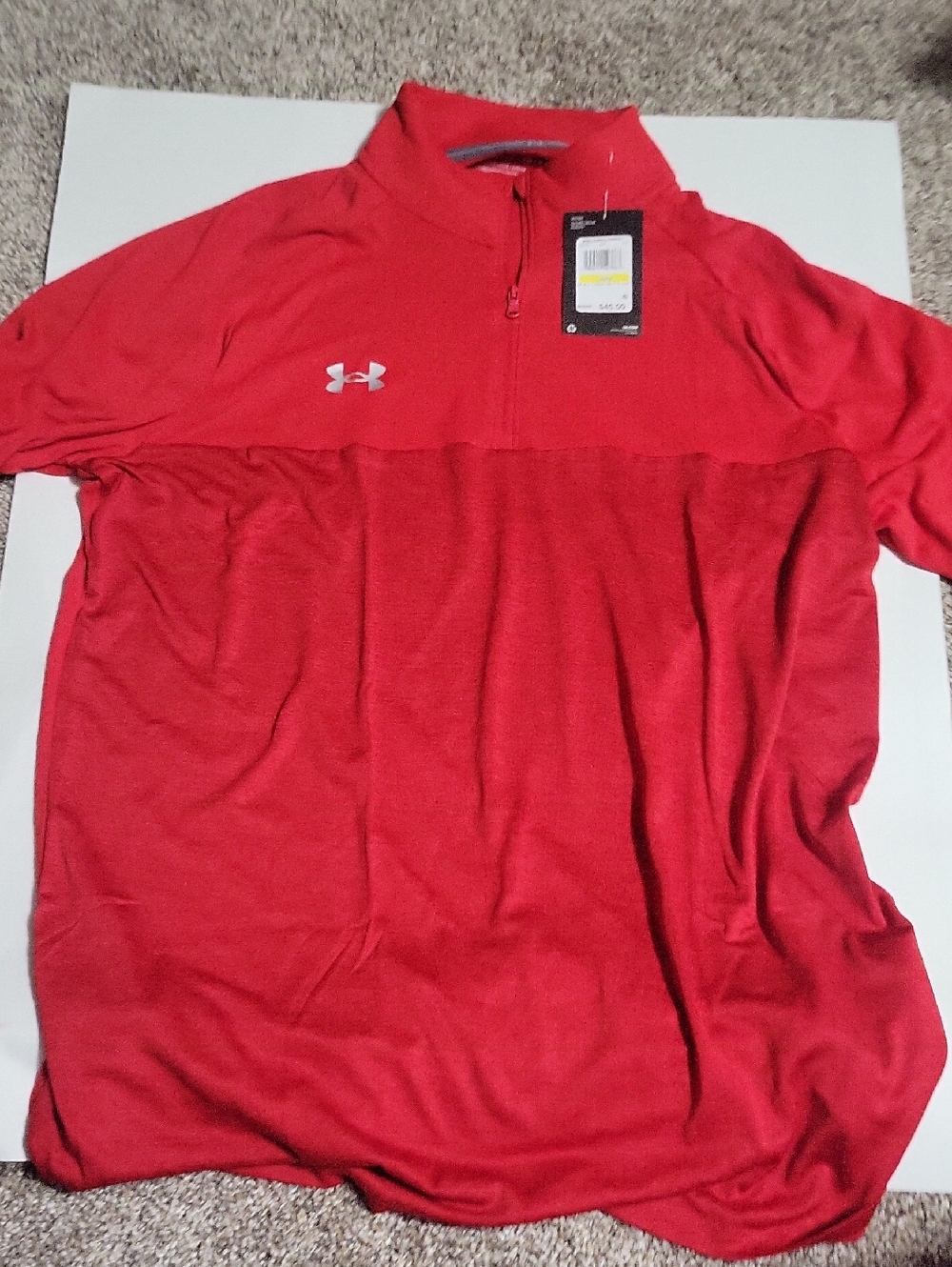 Under Armour Red Half-Zip Performance Top